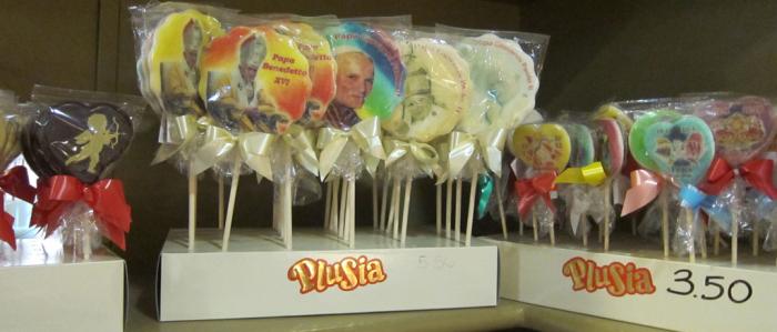 lolly's met afbeelding van paus lolly's met afbeelding van paus
